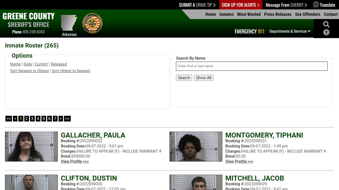 Inmate Roster - Greene County AR Sheriff's Office